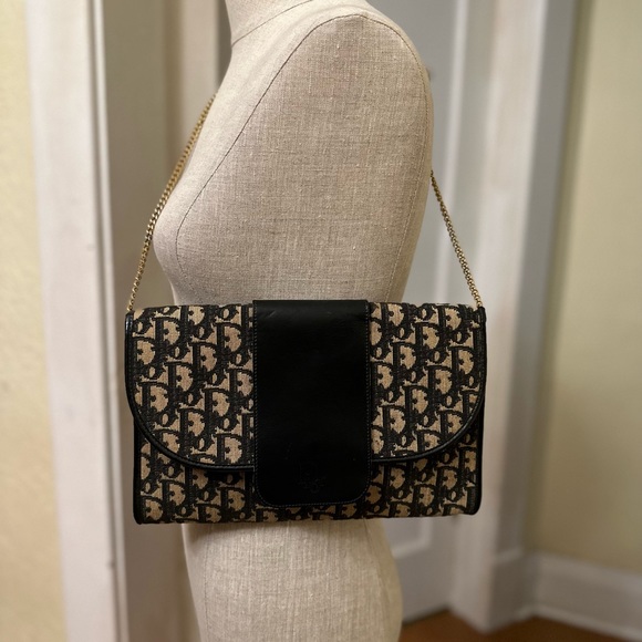 Dior Handbags - DIOR trotter vintage shoulder bag